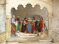 Sculptures représentant la mise au tombeau de Jésus