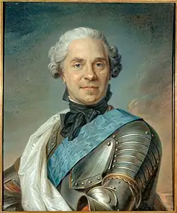 Le maréchal de Saxe, commandant des armées françaises