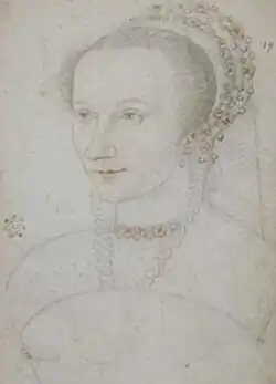 François Clouet, Marguerite d'Egmont, comtesse de Vaudémont  (1549-1554).