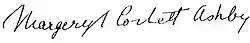 signature de Margery Corbett Ashby