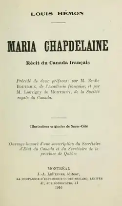 Image illustrative de l’article Maria Chapdelaine
