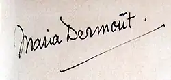 signature de Maria Dermoût