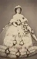 Marie Sophie, reine consort des Deux-Siciles, 1860.