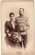 Le grand-duc héritier et la princesse Marie-Anne de Bragance lors de leurs fiançailles (1892).