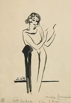 Marie Ventura dans “Le Passé” à la Comédie-Française (1921).