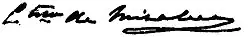 signature de Marie Le Harivel de Gonneville