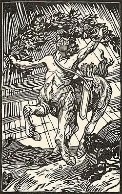 Le Centaure, gravure sur bois