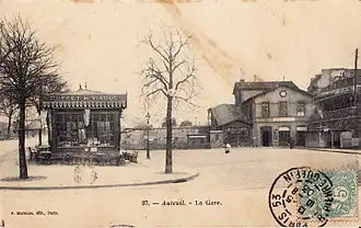 L'ancienne gare d'Auteuil-Boulogne vers 1903.