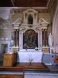 Chapelle nord, retable de la Sainte Vierge.