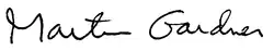 signature de Martin Gardner