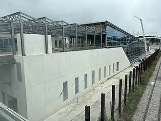 La station en construction, en juin 2025.