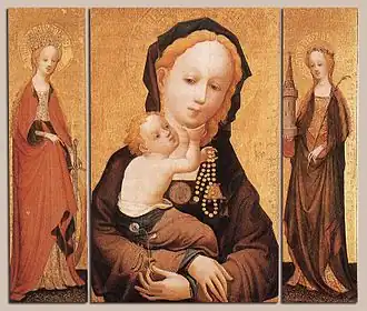 Triptyque de la Madone à la fleur de vesce, vers 1400-1415, Wallraf-Richartz Museum
