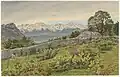 Matin gris sur les Alpes (Barberaz) (dessin, 1919).