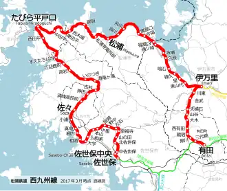 Voir la carte de la ligne.