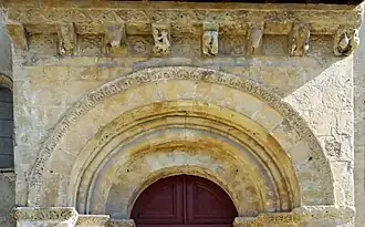 Portail sud, ensemble des parties sculptées