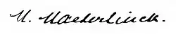 signature de Maurice Maeterlinck