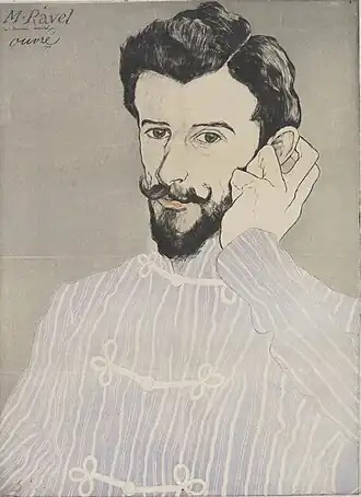 Portrait de Maurice Ravel (eau-forte, 1909).