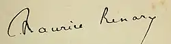 Signature de Maurice Renard