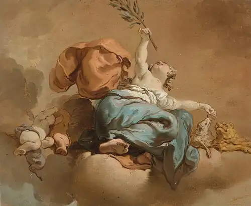 Allégorie de la paix, peinture à l'huile (entre 1790 et 1800, coll. priv.).