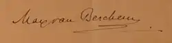 signature de Max van Berchem