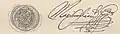 Signature de Maximilien Ier