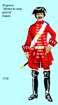 régiment Mestre de Camp Général dragons de 1750 à 1757