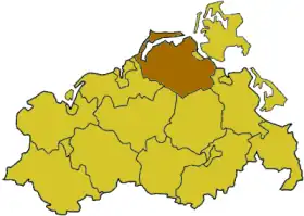 Localisation de Arrondissement de Poméranie-Occidentale-du-Nord