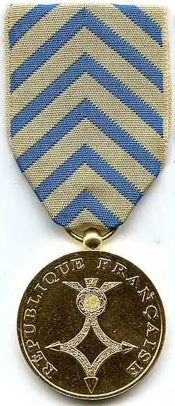 Médaille de reconnaissancede la Nation.