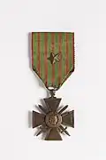Croix de guerre 1914-1918 avec une étoile de vermeil (Citation à l'ordre du corps d'armée)