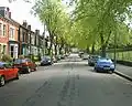 Meersbrook Park Avenue en Mai 2005, Meersbrook Park se trouve sur la droite