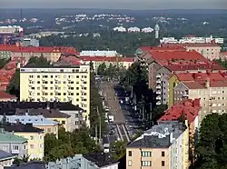 Bâtiments de  Mannerheimintie à Laakso et Meilahti.