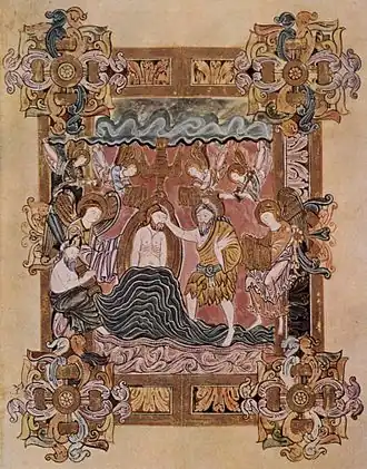 Bréviaire de saint Aethelwold (975-980), école de l'abbaye de Winchester, British Library, Angleterre.