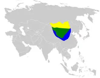 Description de l'image Melanocorypha mongolica distribution map.png.
