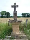 Croix de chemin avec texte.