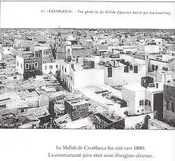 Vue aérienne du mellah au début du XXe&nbsp;siècle