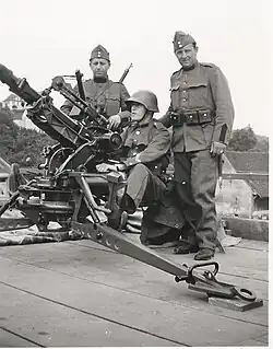 Canon DCA 20&nbsp;mm 37 sur une plateforme à Mellingen (1939-1945)