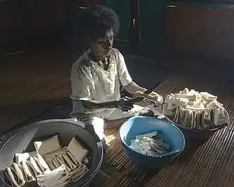 Briquettes de sagou.