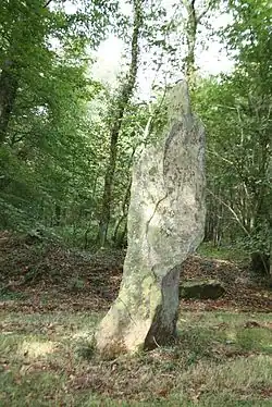 Le menhir de Coat-Couraval.