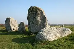Les menhirs de Sainte-Barbe (vue partielle).