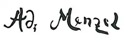 signature d'Adolph von Menzel