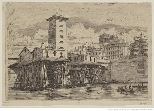 La Pompe Notre-Dame, 1er&nbsp;état, Paris, BnF.