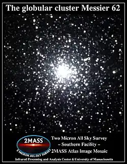 Autre image en infrouge de M62 par le relevé 2MASS.