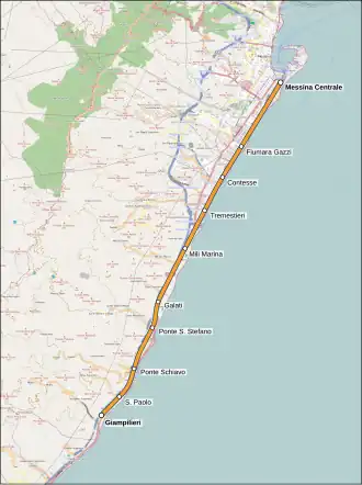 Image illustrative de l’article Ligne ferroviaire de Messine
