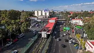Vue aérienne de la station