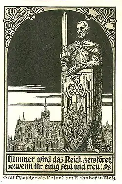 Le comte Haeseler, en Roland, devant Metz.