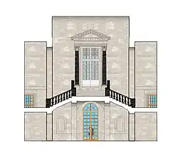 Restitution de la coupe du Grand Escalier de Meudon, construit par Louis Le Vau pour Servien.