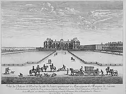 Vue de l'entrée du château de Meudon, Israël Silvestre, 1685.