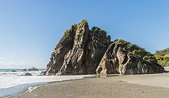 Meybille Bay dans l'île du sud. Novembre 2017.