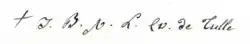 Signature de Jean Baptiste Pierre Léonard Berteaud