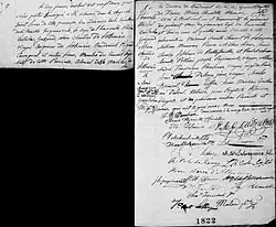 Acte de sépulture de Michel Eustache Gaspard Alain Chartier de Lotbinière. 5 janvier 1822. Paroisse Saint-Michel-de-Vaudreuil de la ville de Vaudreuil.